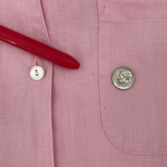 L. L. Bean Women's 100% Linen Button Down Top, Sz. S Coastal Beachy Light *READ* - Picture 8 of 8